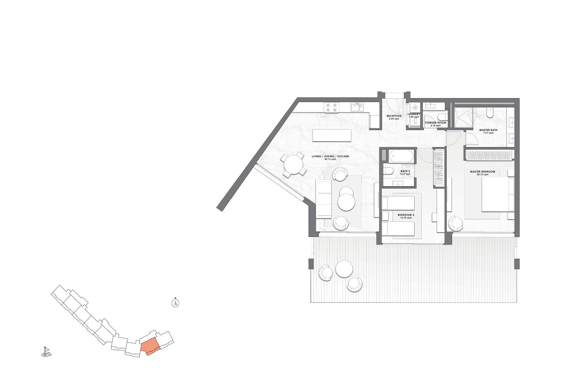 Neuf - Ground floor apartment - Casares
