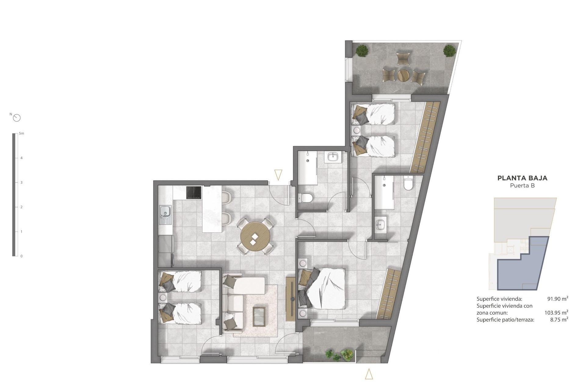Neuf - Ground floor apartment - Guardamar del Segura