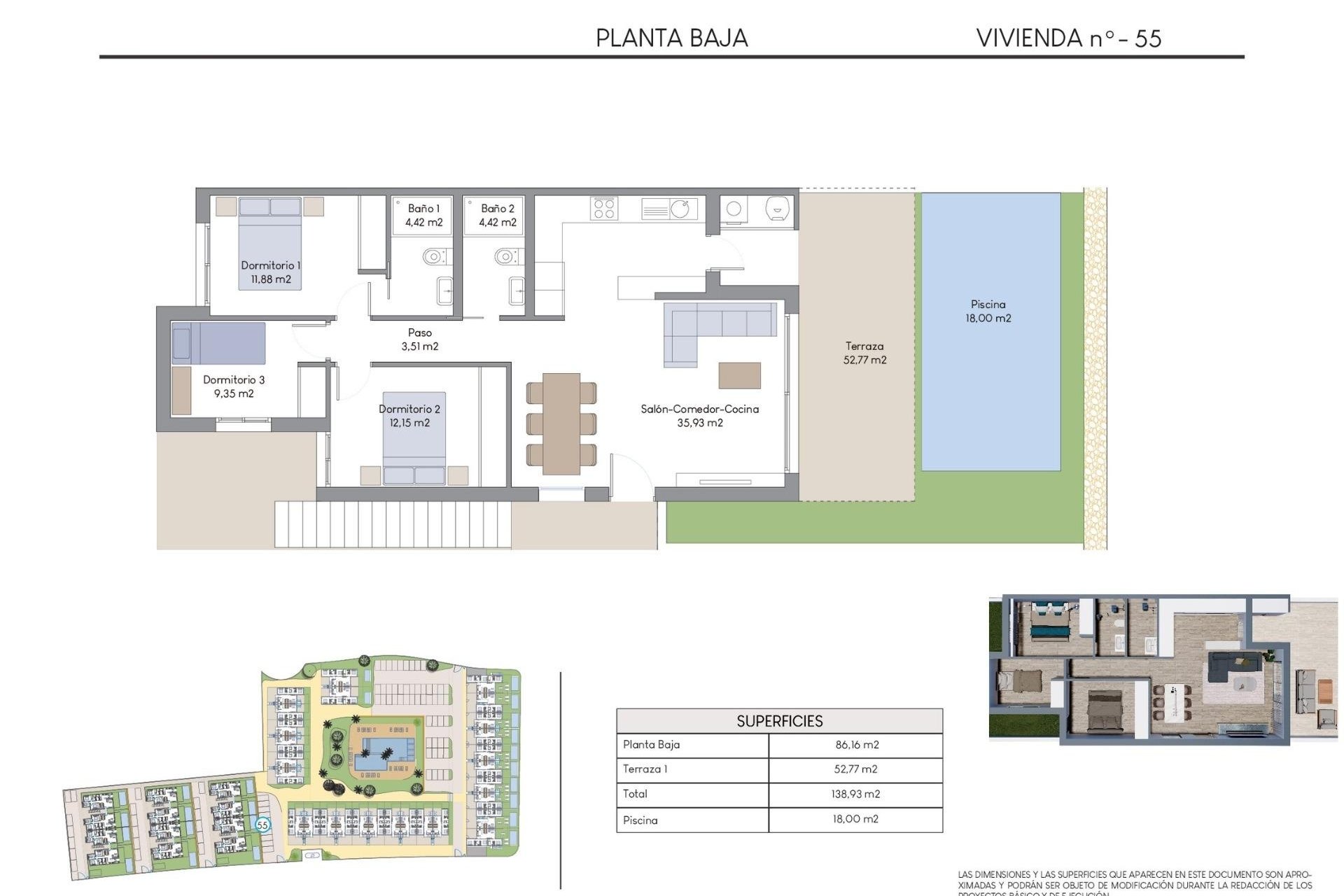 Neuf - Ground Floor Bungalow - Finestrat