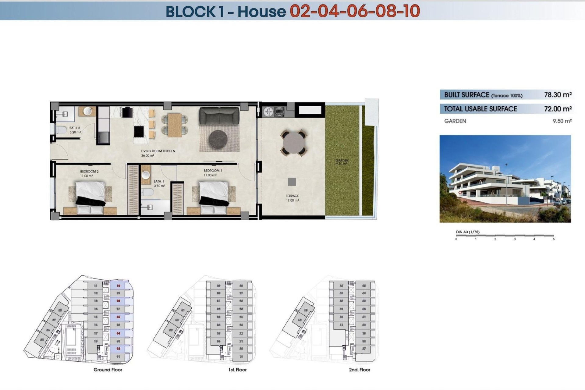 New Build - Ground floor apartment - La Marina