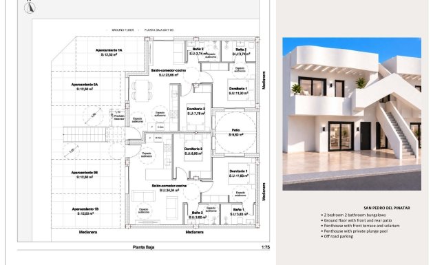 Neuf - Ground Floor Bungalow - San Pedro del Pinatar